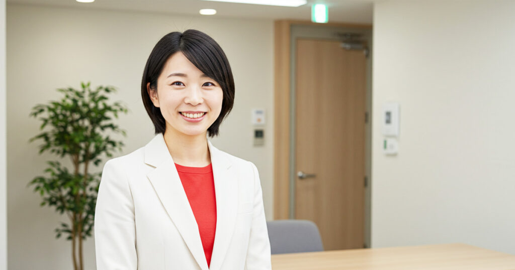 キャリアの適合性を考える女性リーダー。自己理解と仕事の一致を見つめ直す場面