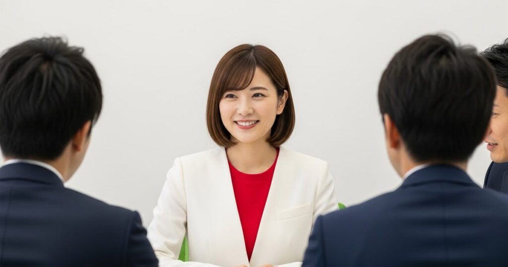 価値観と原理をもとにEOSで組織運営を説明するミーティングのイメージ